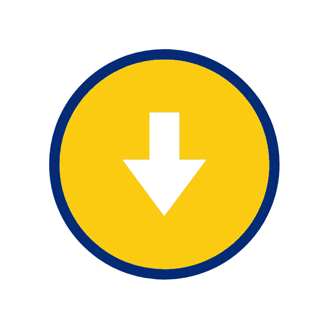 Yellow Downward Arrow Button
